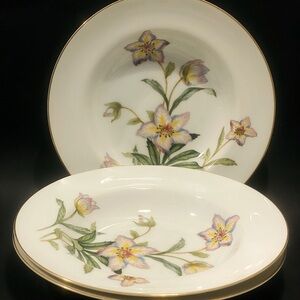 Vintage Crestwick By NARUMI Made in Japan Set of 3 Pasta Plates 8” Diameter